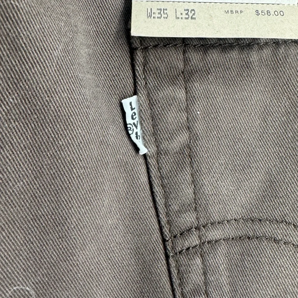 Levis 514 Mens Brown Straight Fit Pants 35x32 NWT 00514-0409 Cotton Twill